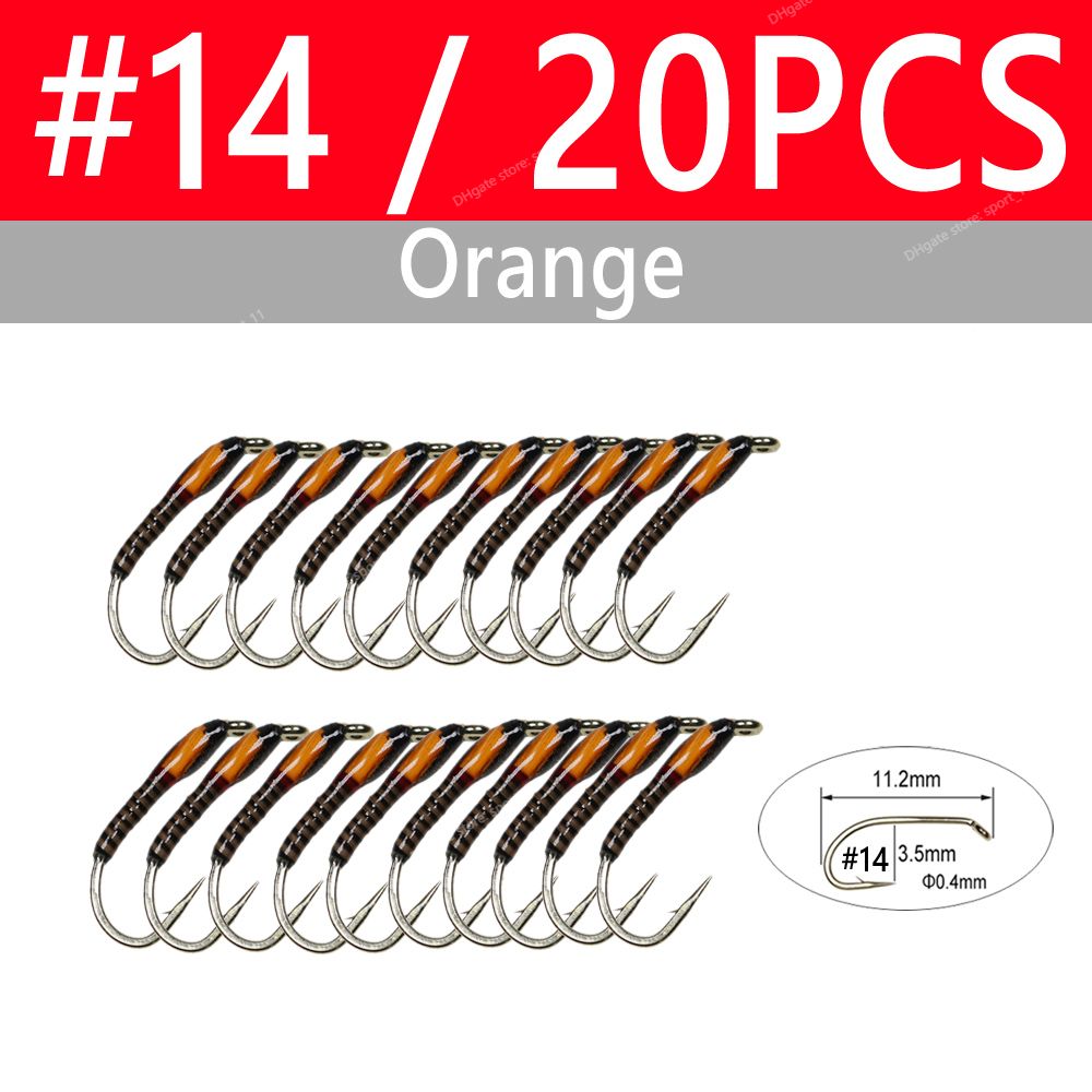 20PCS Orange Sz 14