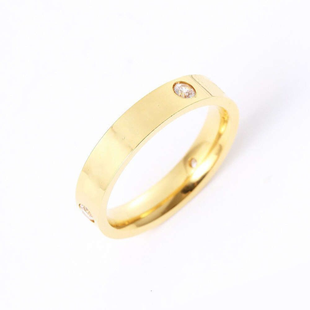 Gold. t Familie Drei Diamantring 4mm