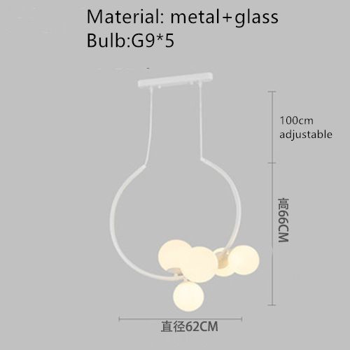 Métal blanc Verre transparente Lumière chaude