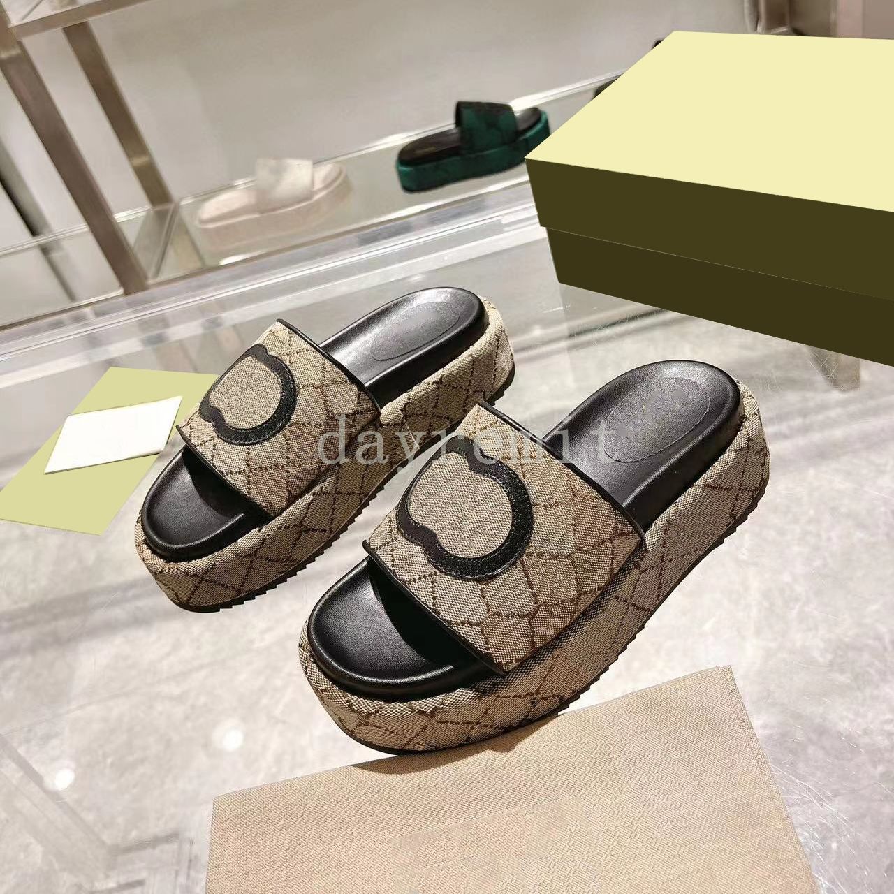 Designer Slippers Platform Sandal Double G Sandals Waterproof Thick Bottom  Sandal Women Embroidered Shoes Fashion Slipper Mules Stylist Summer Beach  Slide From Kingremit03, $53.62 | DHgate.Com