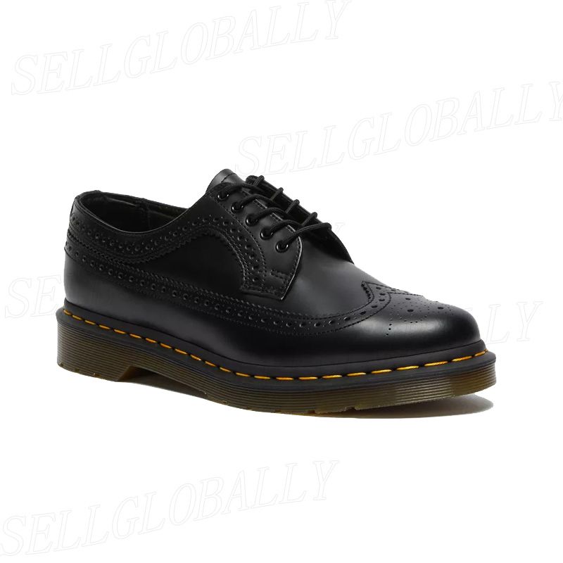 Brogue de couro liso baixo 3989 35-45