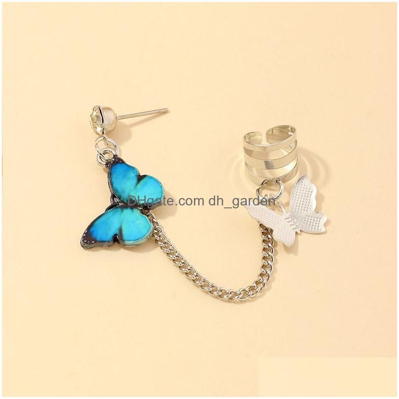 Boucles d'oreilles clip bleu