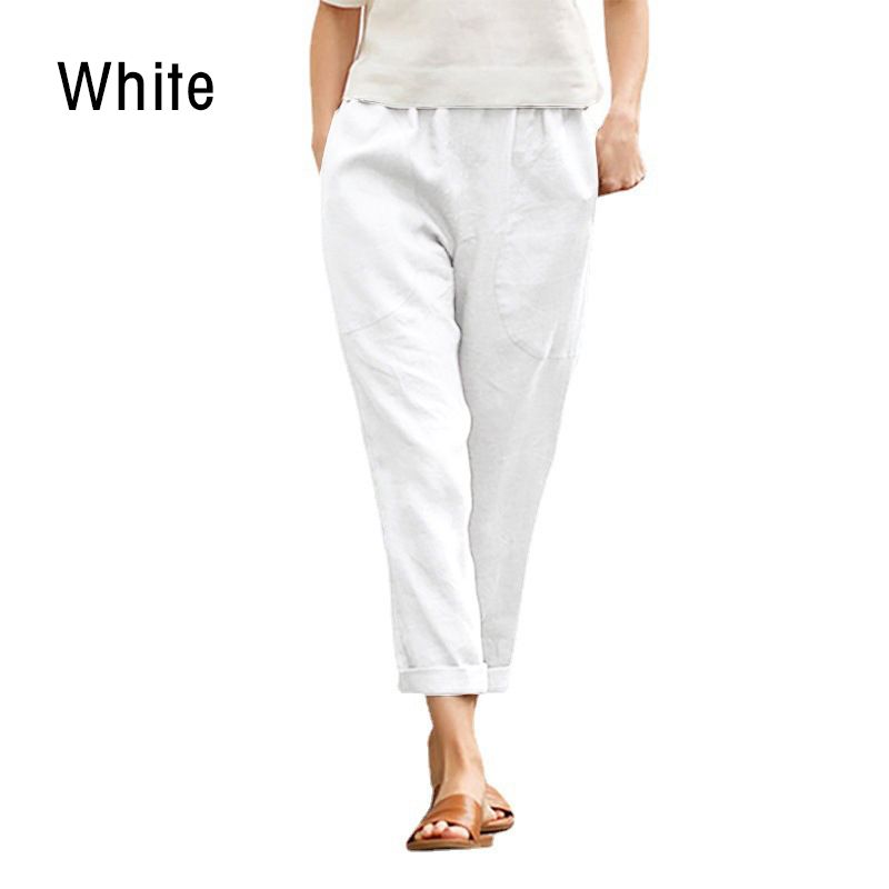 Pantalon en lin blanc