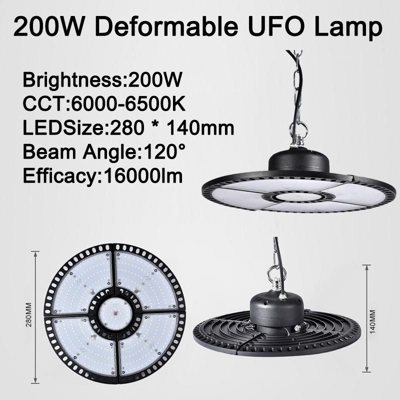 200w deformerbar UFO -lampa