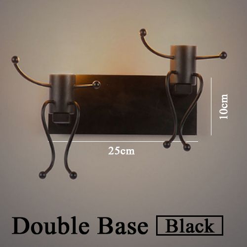Black à double base E27 (pas de bulbe)