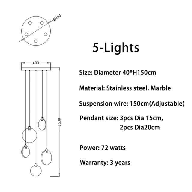 5lights الباردة البيضاء