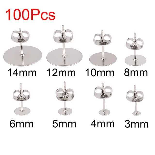 100 peças prata 1-3mm