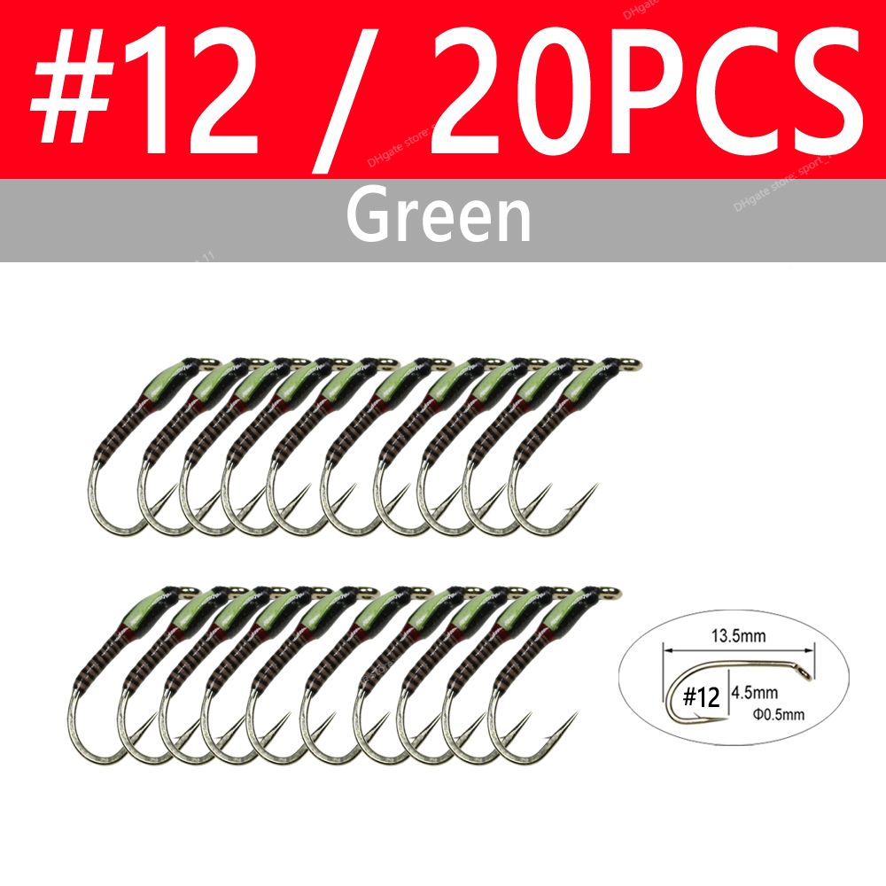 20PCS Green Sz 12