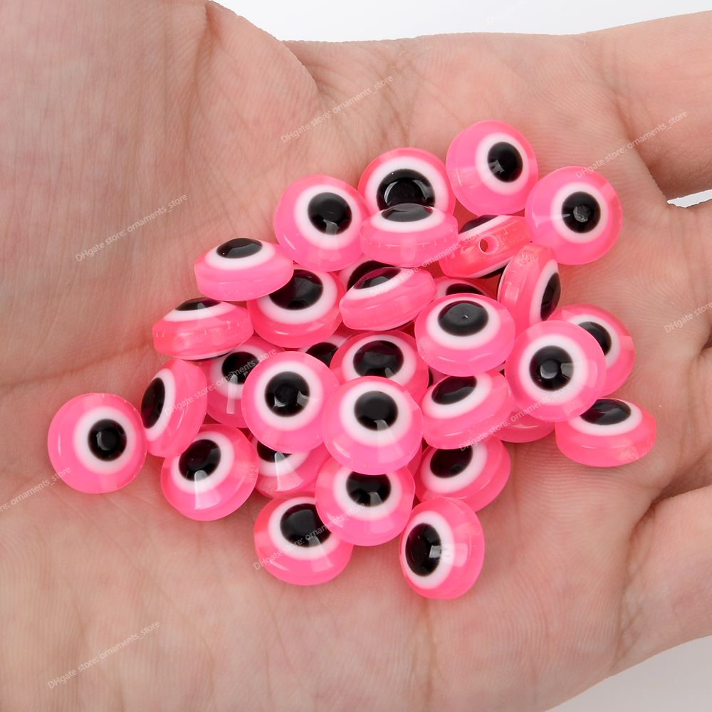 Flat Pink 6mm- 100pcs