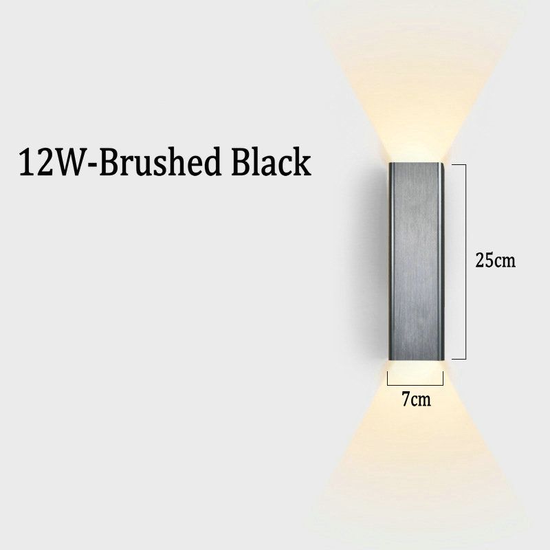 12W-Brushed Black Warm White