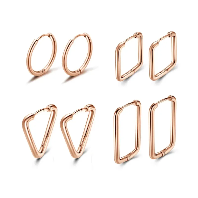 4 Pairs Set Rosegold