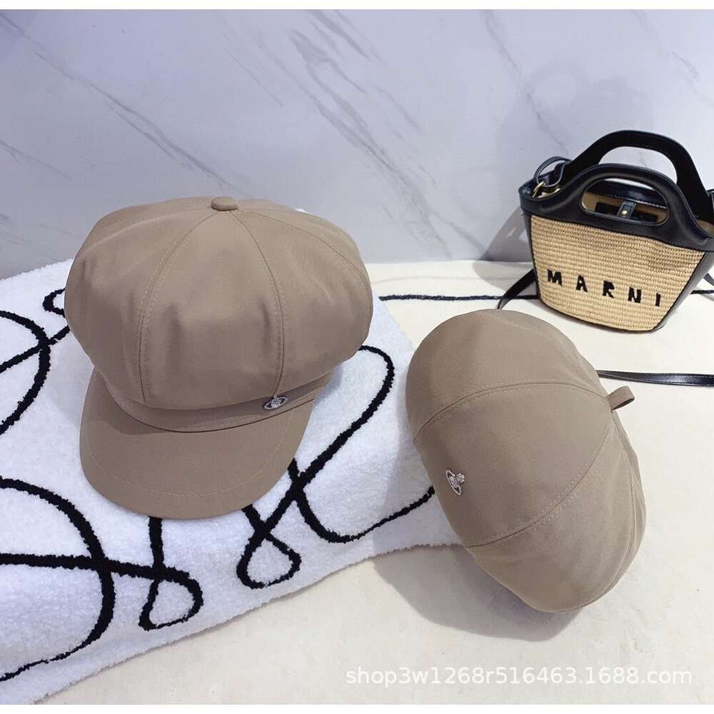 khaki octagonal hat