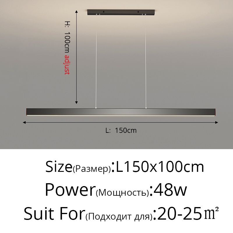 Zwart 150cm