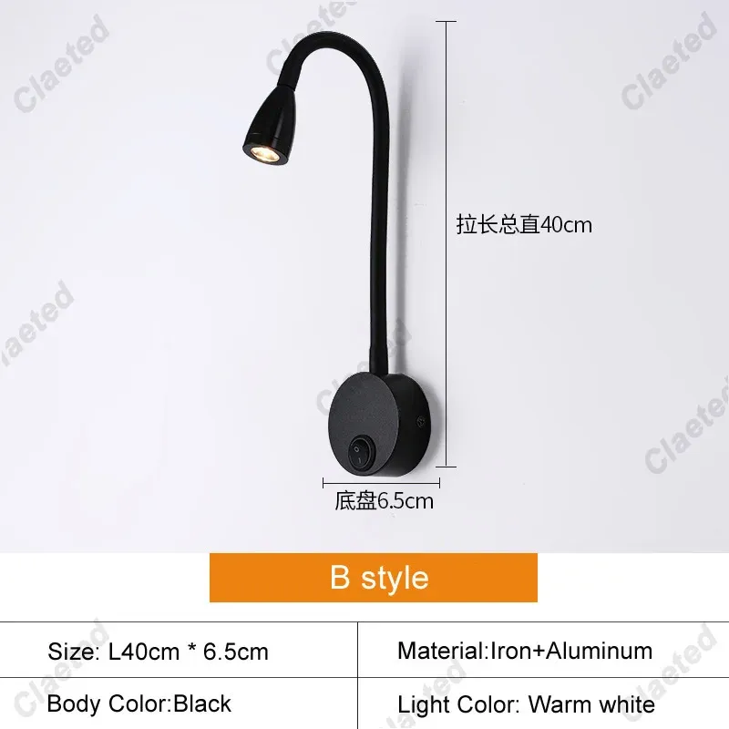 1W Warm Light B style black