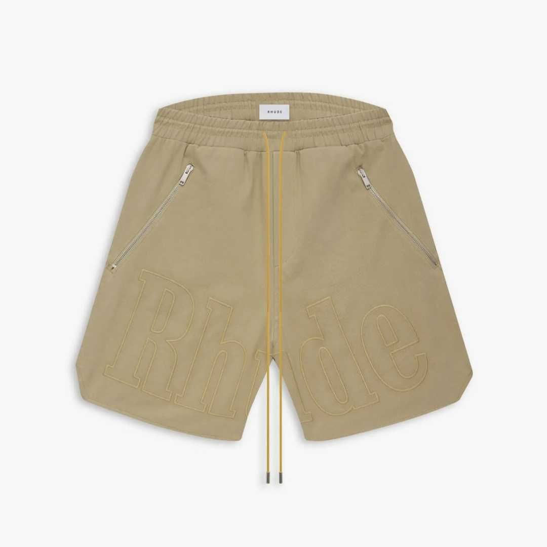 Rhude bordou grandes shorts de letra