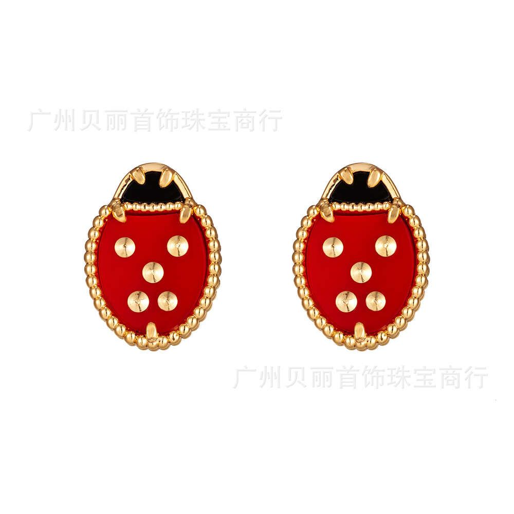 closed ladybug earrings