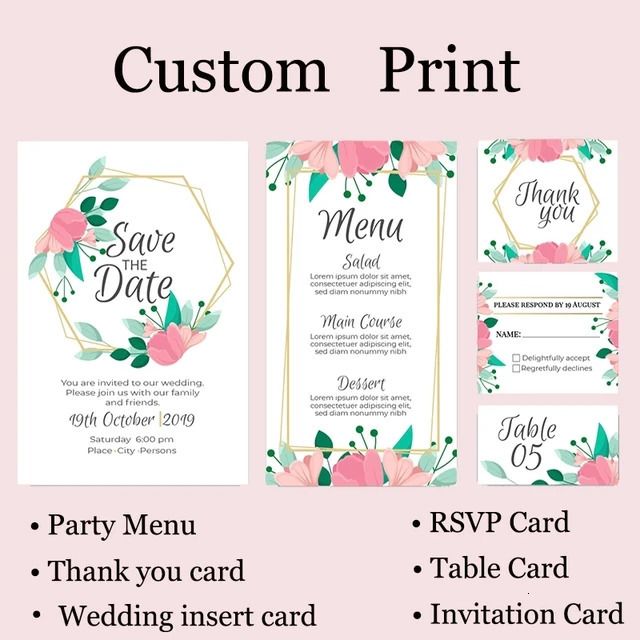 50pcs Custom Card