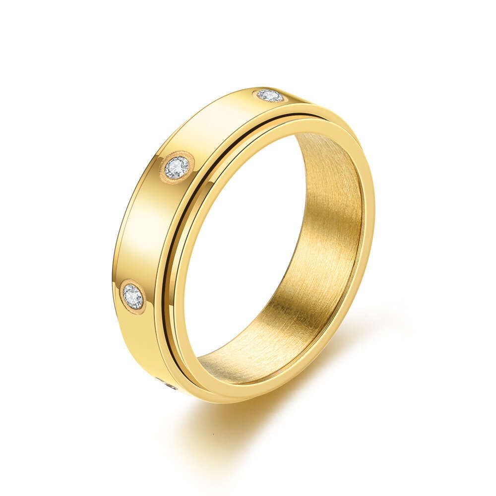 Ouro de 6 mm com 7 diamantes