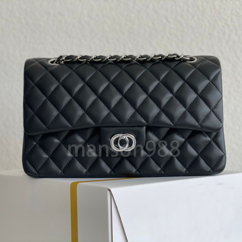 Black bag with silver buckle