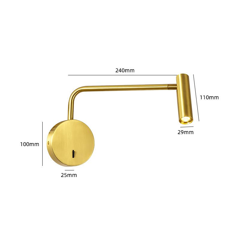 Gouden wandlamp warme lichten