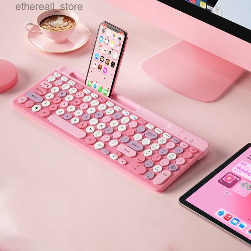 Różowa klawiatura