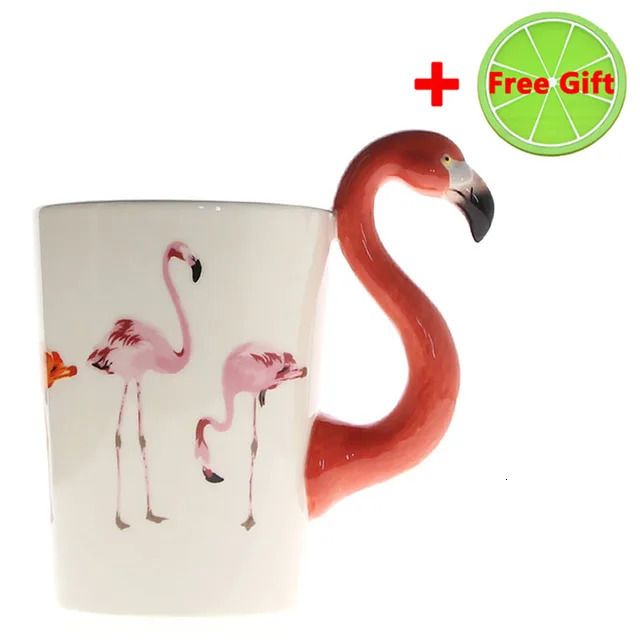 flamant rose une tasse