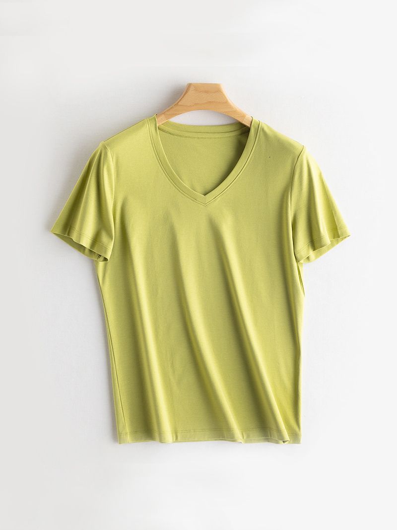 Avocado Green V Neck