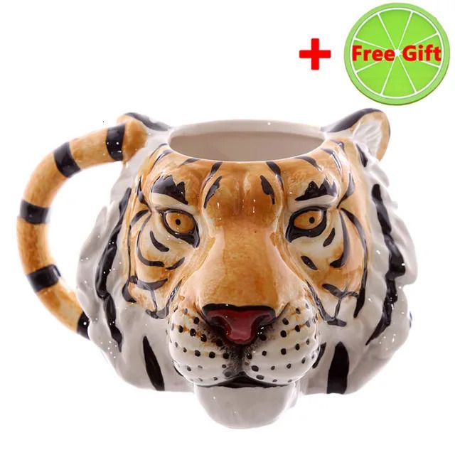 tiger head mug