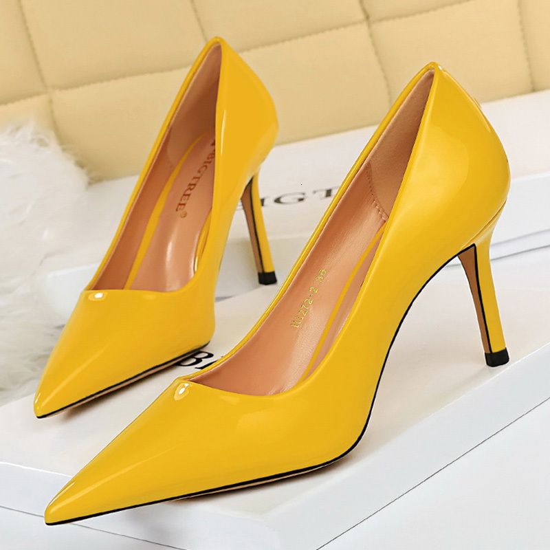 7.5cm yellow leather