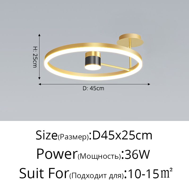 SKU-A gold 36w warm white no remote