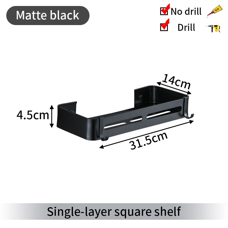 Zwart vierkante plank 1