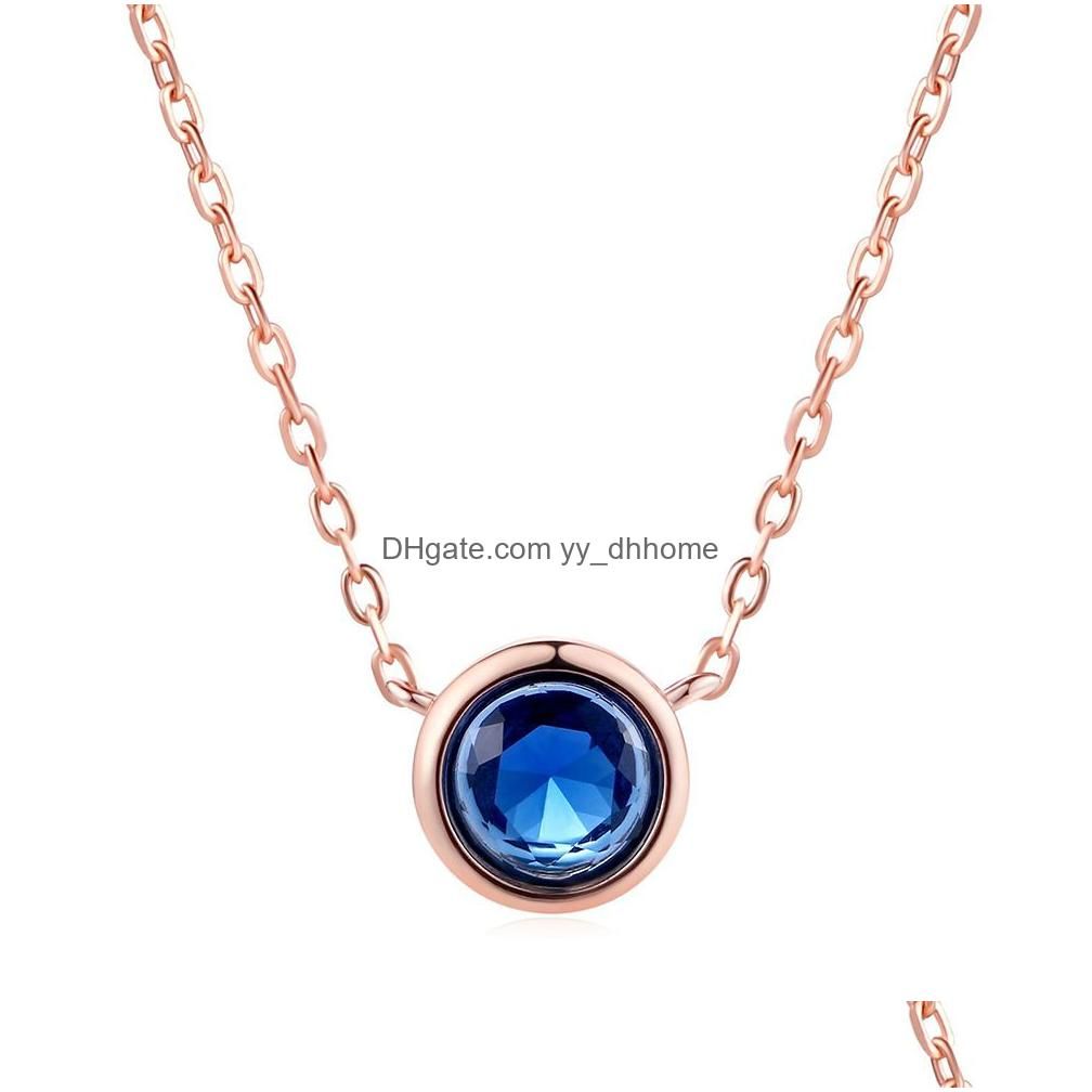 Rose Gold Blue Stone