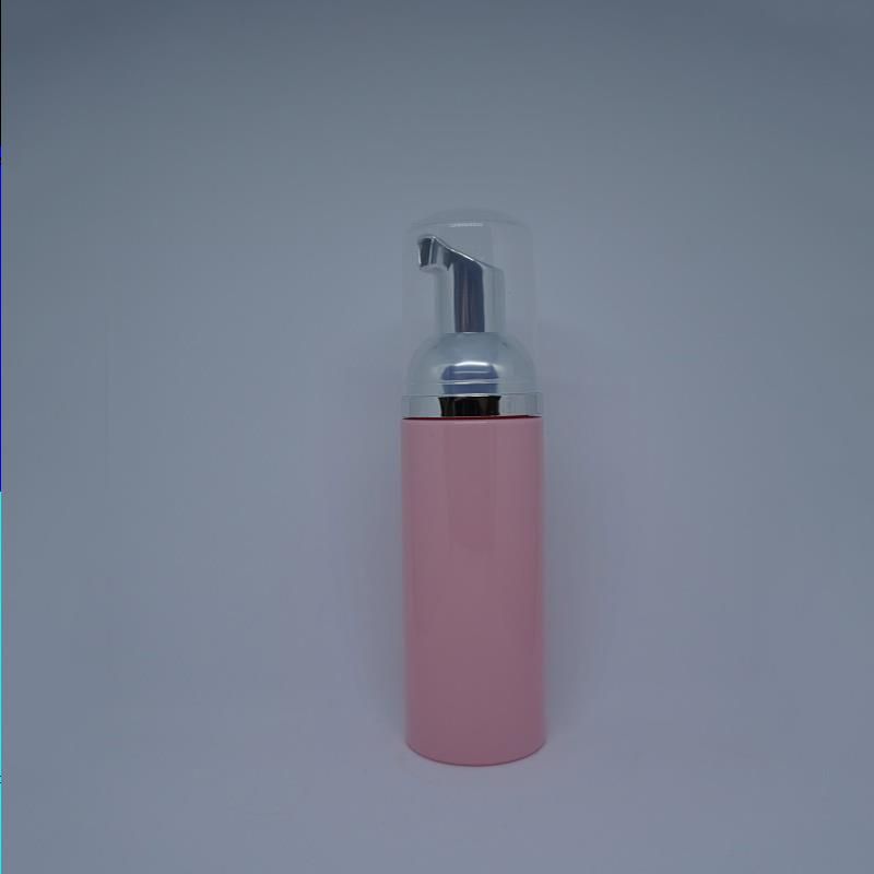 Roze fles + zilveren pomp