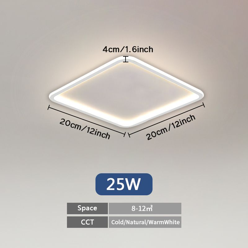 A Square 25W White Dimmable with Remote