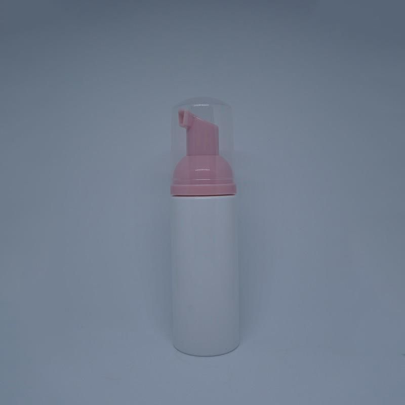 Witte fles + roze pomp