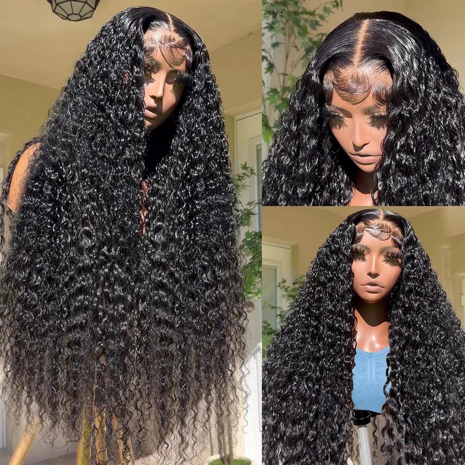 180% Pre-Plucked Natural Wave Glueless Curly Human Hair Wig Water