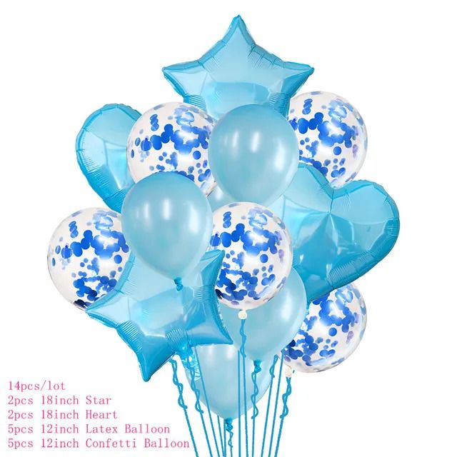 14pcs blue num-7