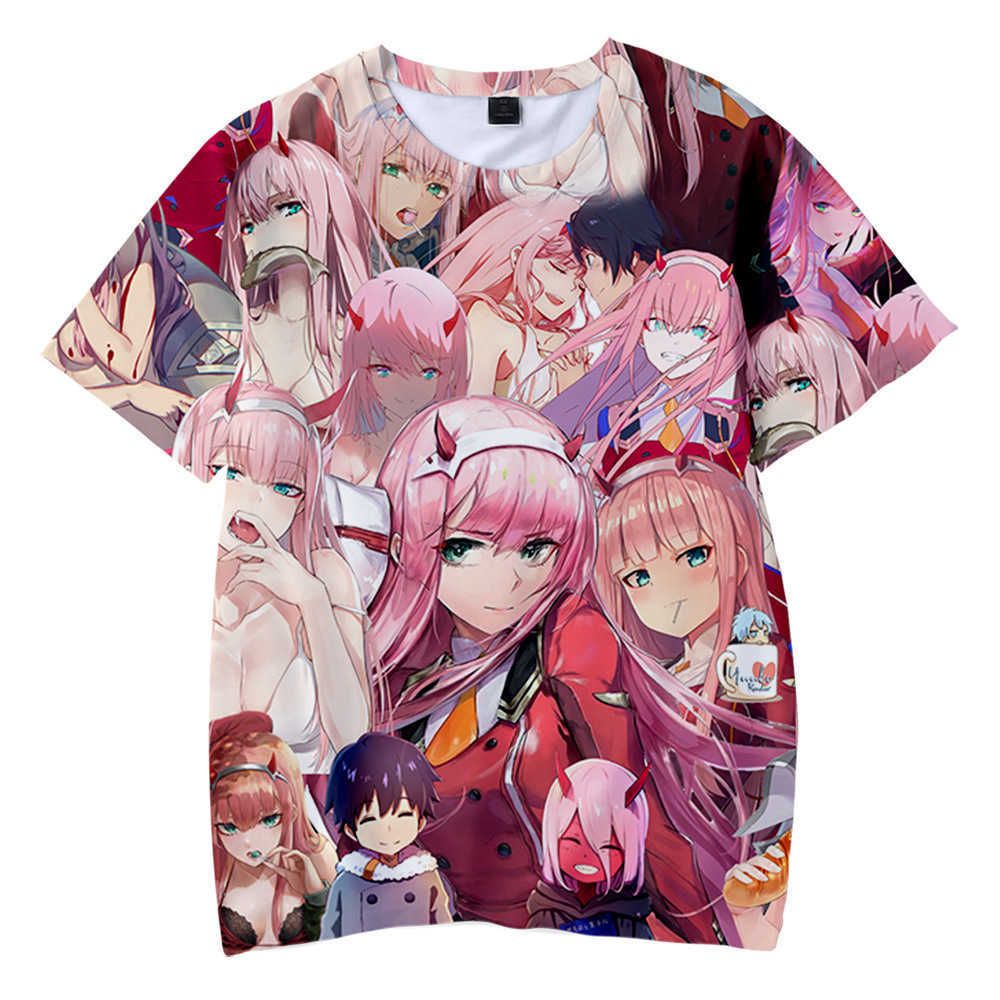 Anime T-Shirts Darling In The Franxx Zero Two Print Men Women