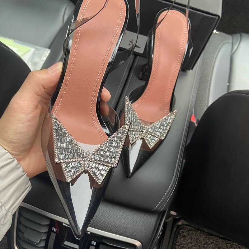 bow black 7cm heel