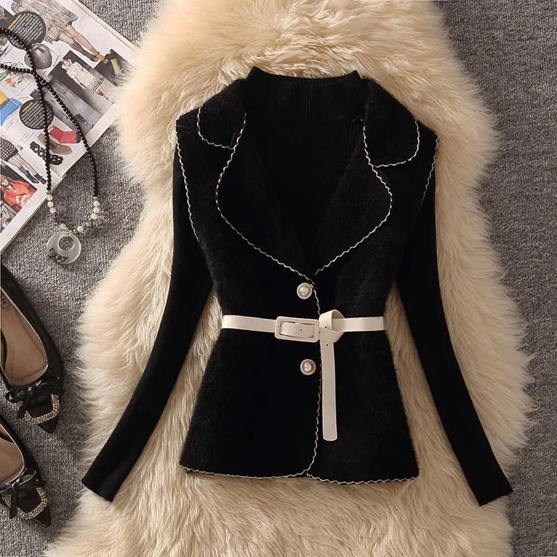 Pull gilet noir