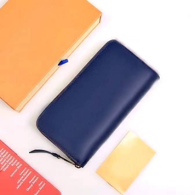 Blue long wallet