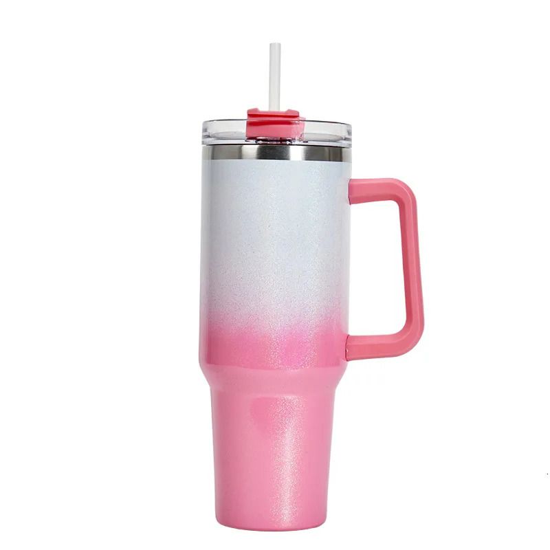 White Pink-40oz with Logo