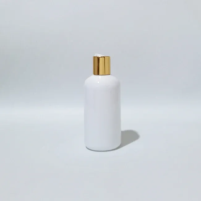 250ml plastic white gold white