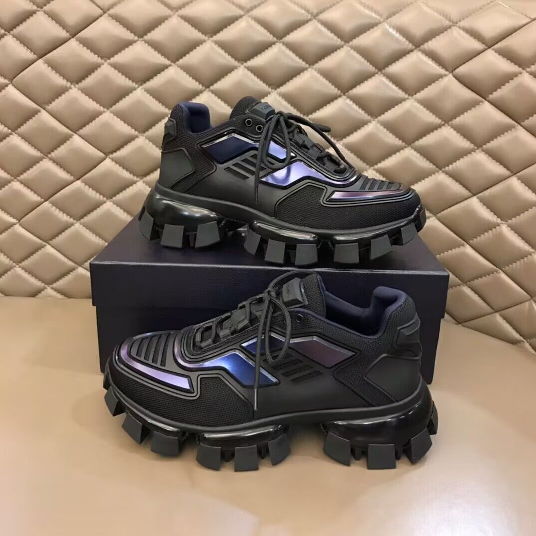 top quality Casual Shoes Top Brand Men Cloudbust Thunder Sneakers Technical Knit Fabric Sports Rubber Sole Mesh Walking Outdoor Trainer EU38 46 With