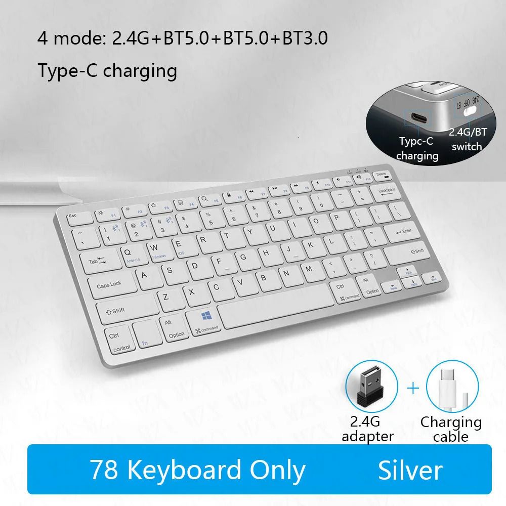 Silver Keyboard Usbc