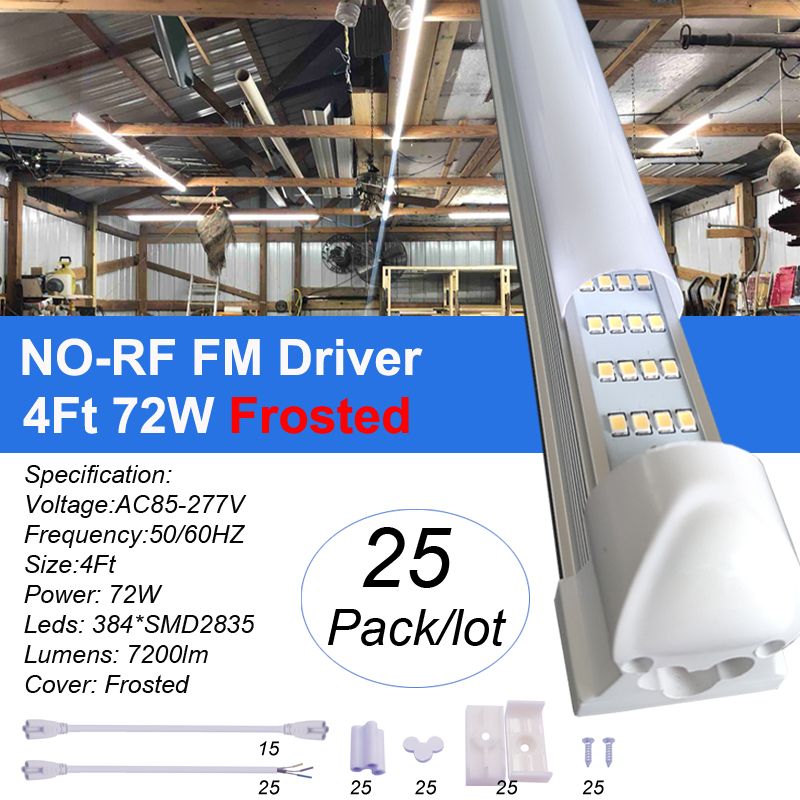 NO-RF 4FT 72W Melkachtige lichten