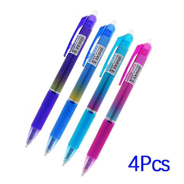 4pcs stylo bleu d