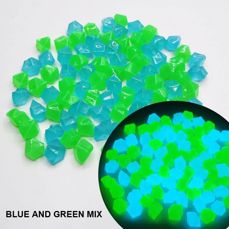 Blauwe en groene mix