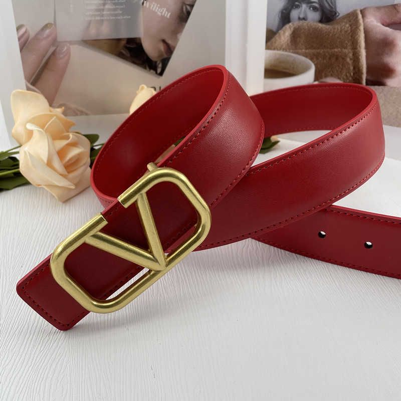 4,0 см в ширину красный v Gold Buckle Relt