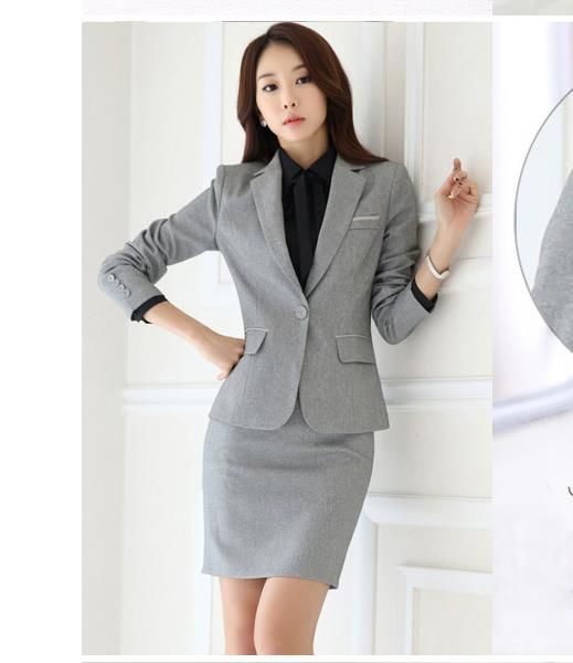 Gray Blazer skirt